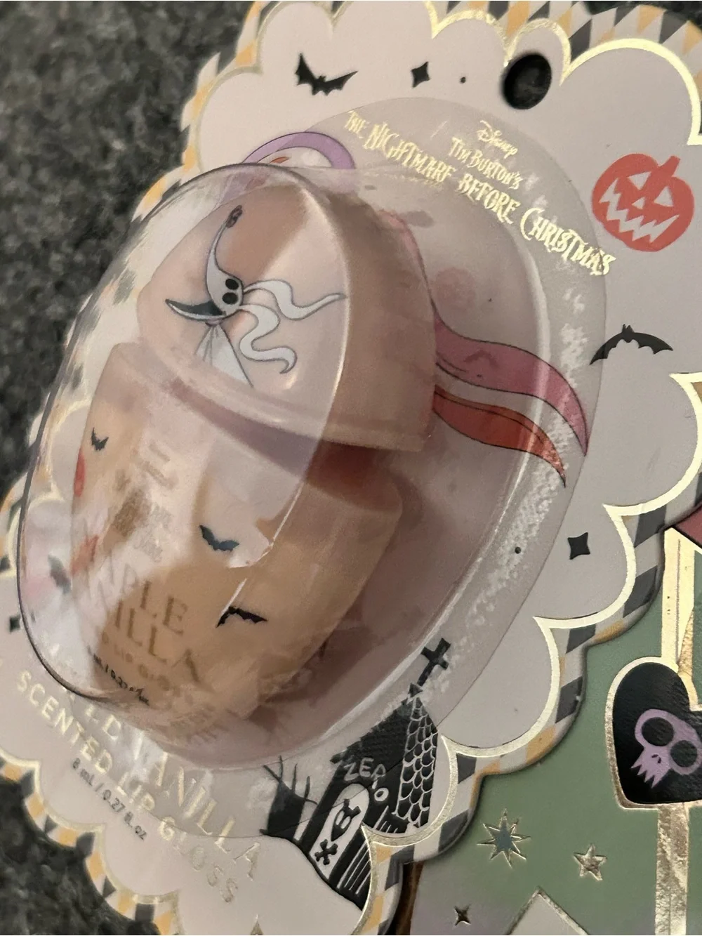 Nightmare Before Christmas Sally Lip Balm Ball & Zero Lip Gloss Set